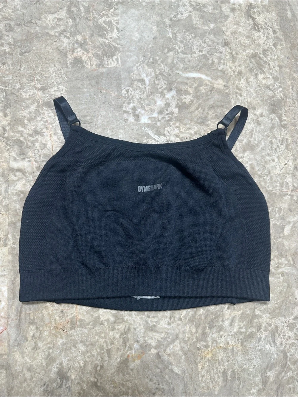 Gymshark Black Seamless Crop Sports Bra